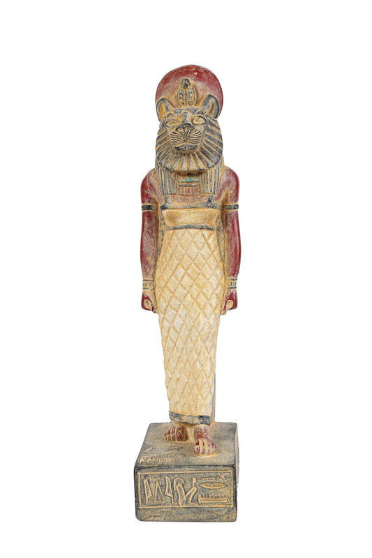 Ancient Egyptian statue of goddess Sekhmet standing unique Egyptian Art handcrafted heavy stone made in Egypt