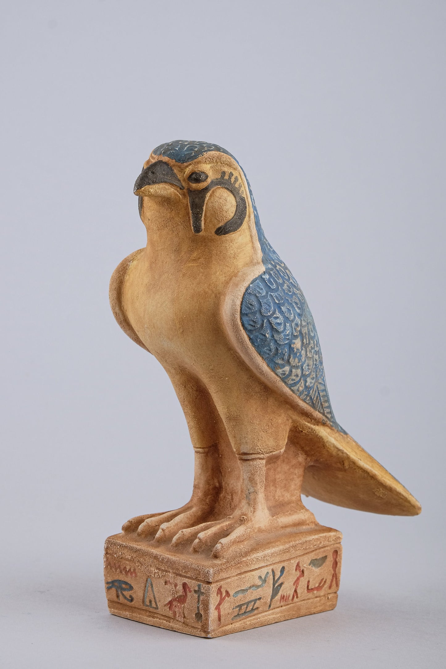 Statue of Horus god Falcon Bird sculpture heavy stone made in Egypt