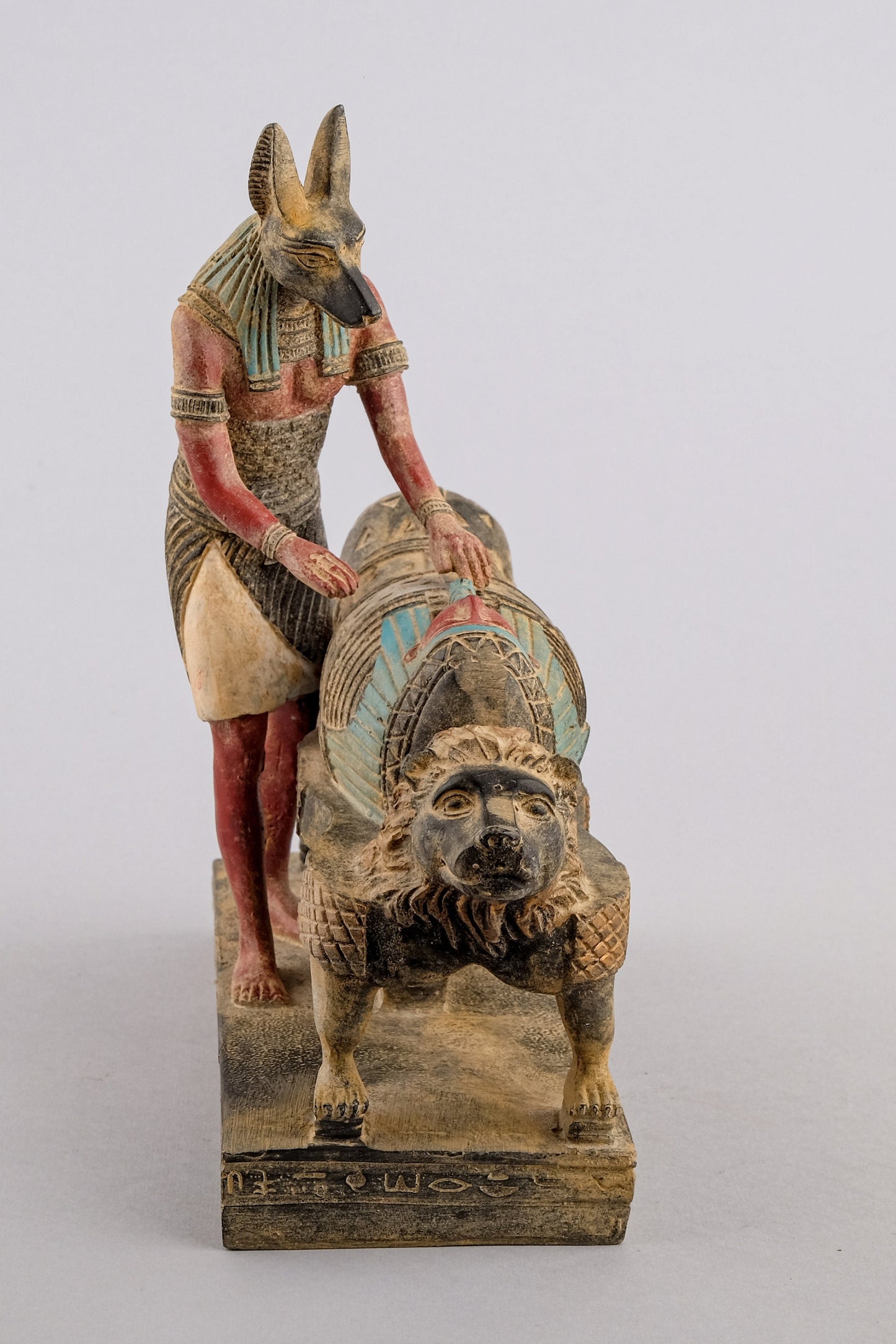 unique ancient Egyptian statue of Anubis symbol of afterlife mummify king Tutankhamun, Manifest piece made in Egypt