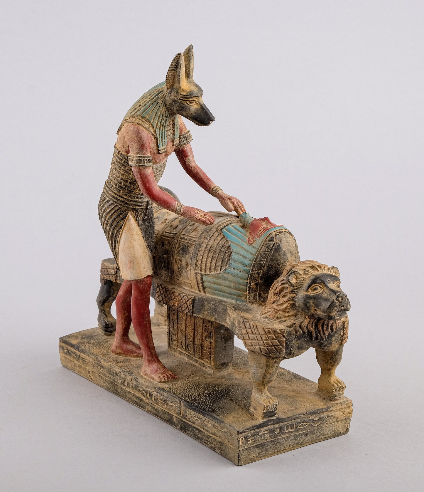 unique ancient Egyptian statue of Anubis symbol of afterlife mummify king Tutankhamun, Manifest piece made in Egypt