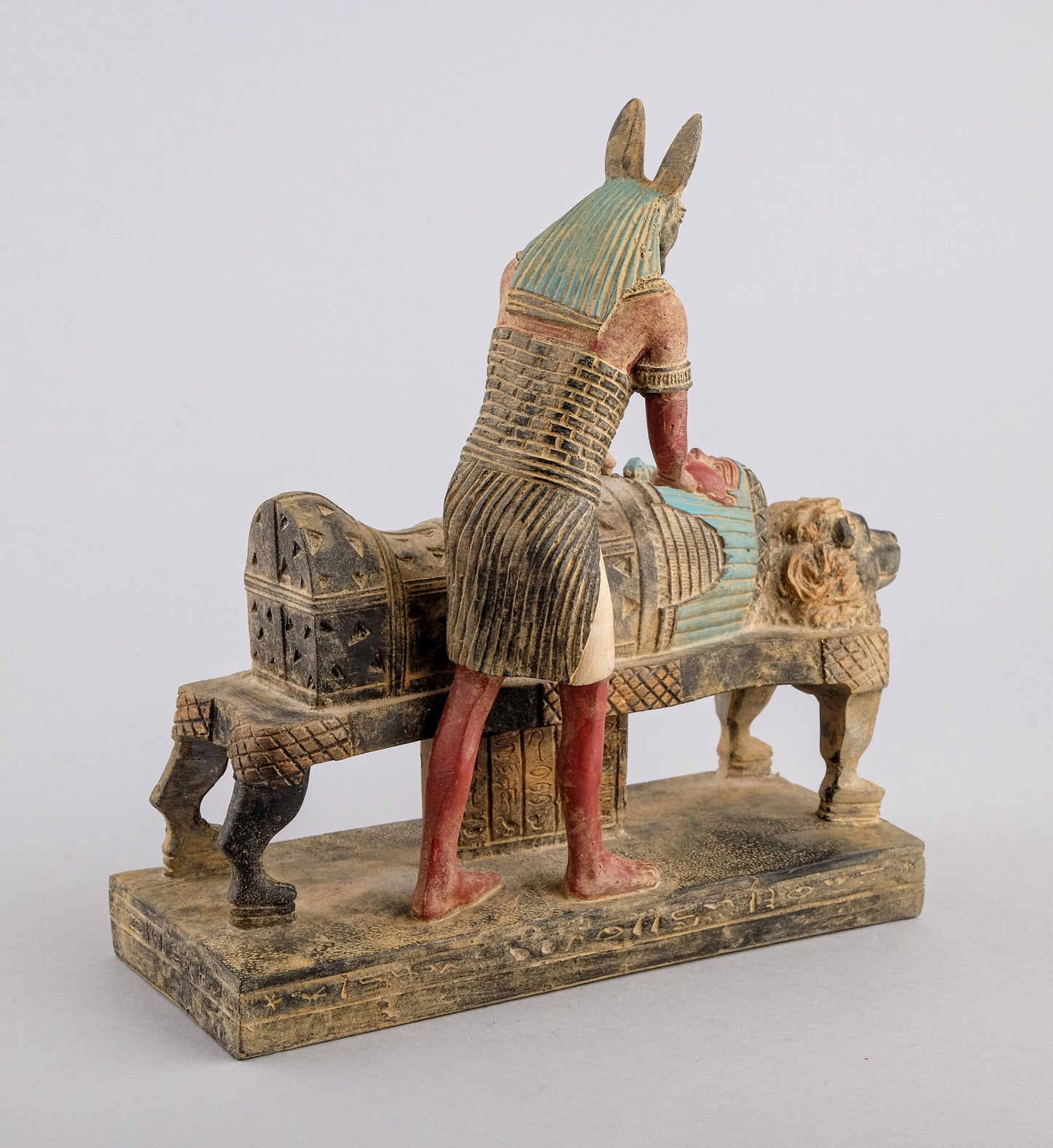 unique ancient Egyptian statue of Anubis symbol of afterlife mummify king Tutankhamun, Manifest piece made in Egypt