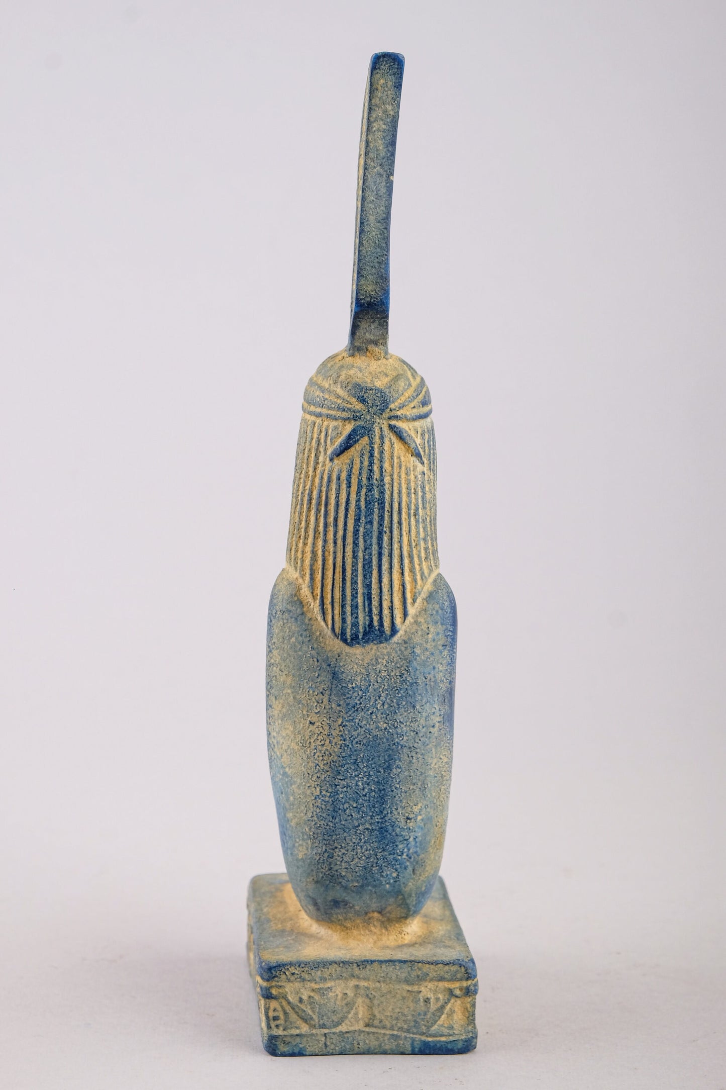 Unique ancient Egyptian statue Maat symbol of Balance and Truth Blue Stone handmade Egyptian art Altar statue made in Egypt