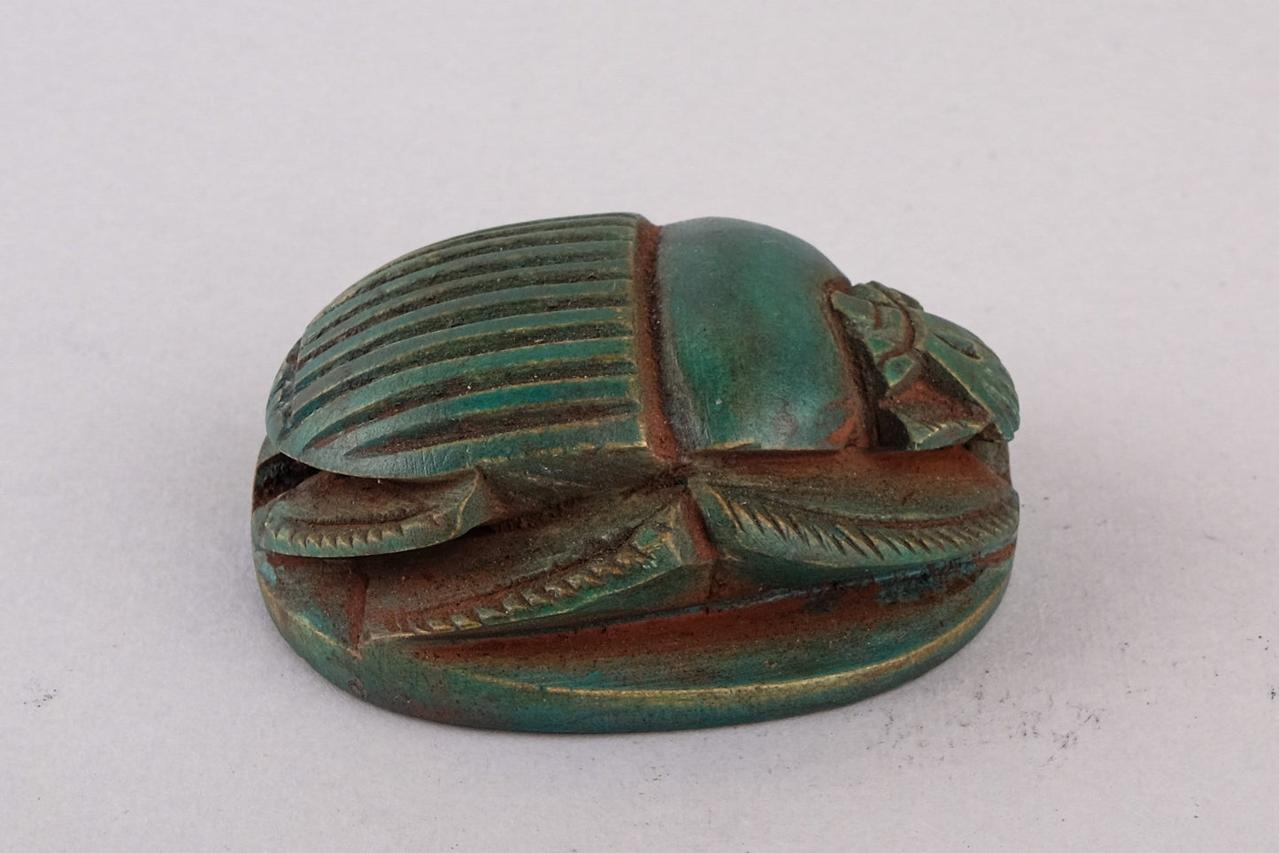 Unique Ancient Egyptian Sacred Scarab winged green natural stone made in Egypt