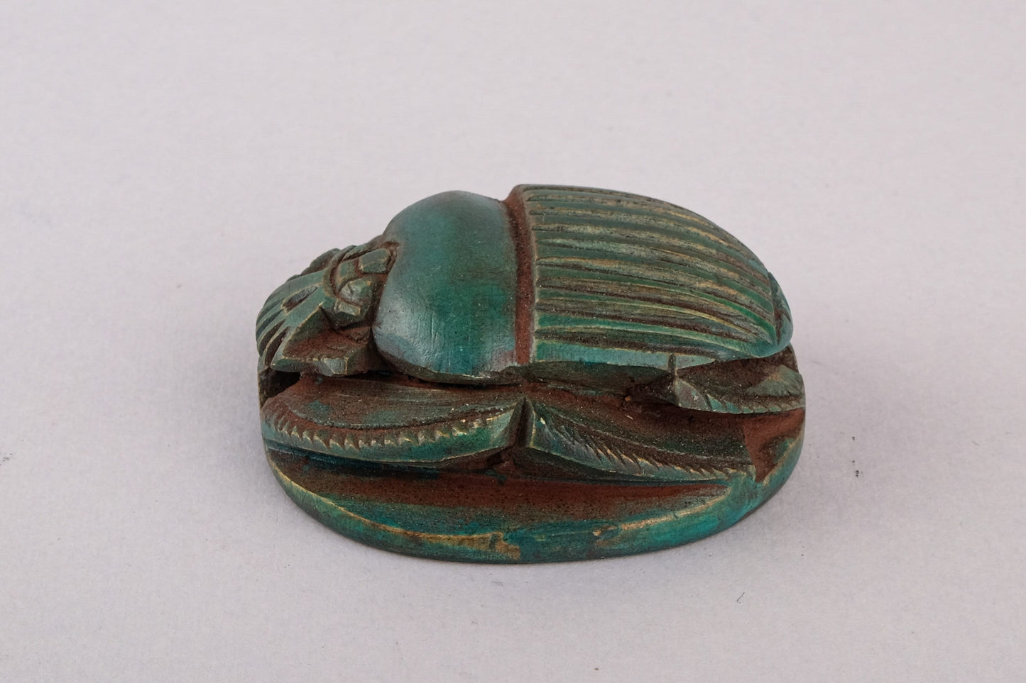 Unique Ancient Egyptian Sacred Scarab winged green natural stone made in Egypt