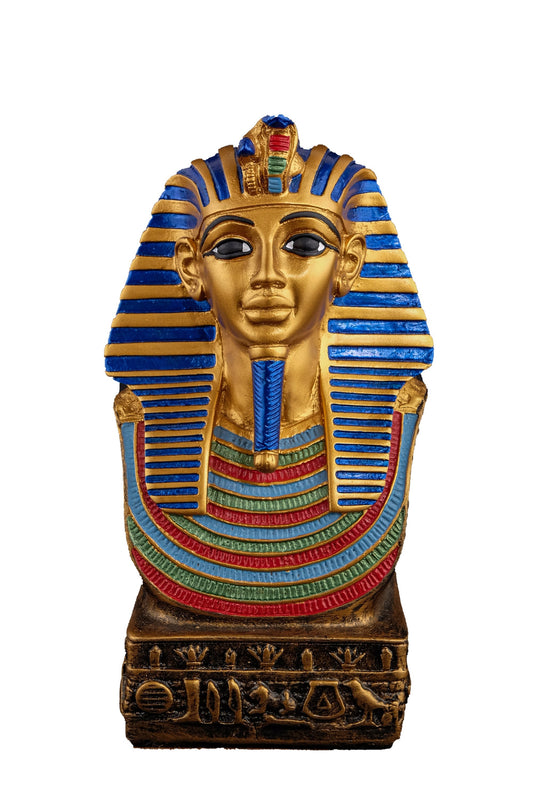 Unique Ancient Egyptian King Tutankhamun hand painted heavy statue made in Egypt