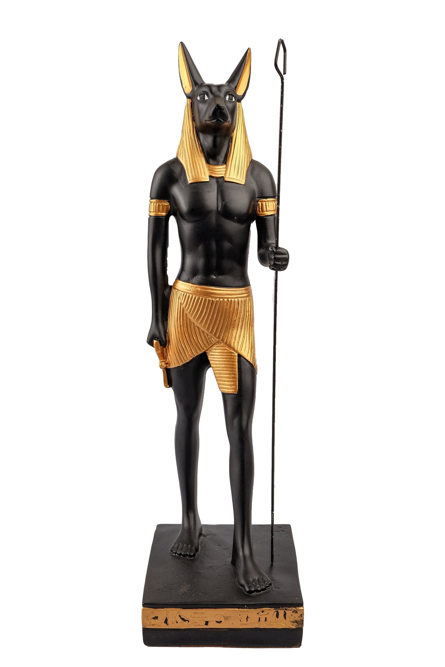 A unique ancient Egyptian statue of Anubis Jackal God of afterlife and mummification, made in Egypt