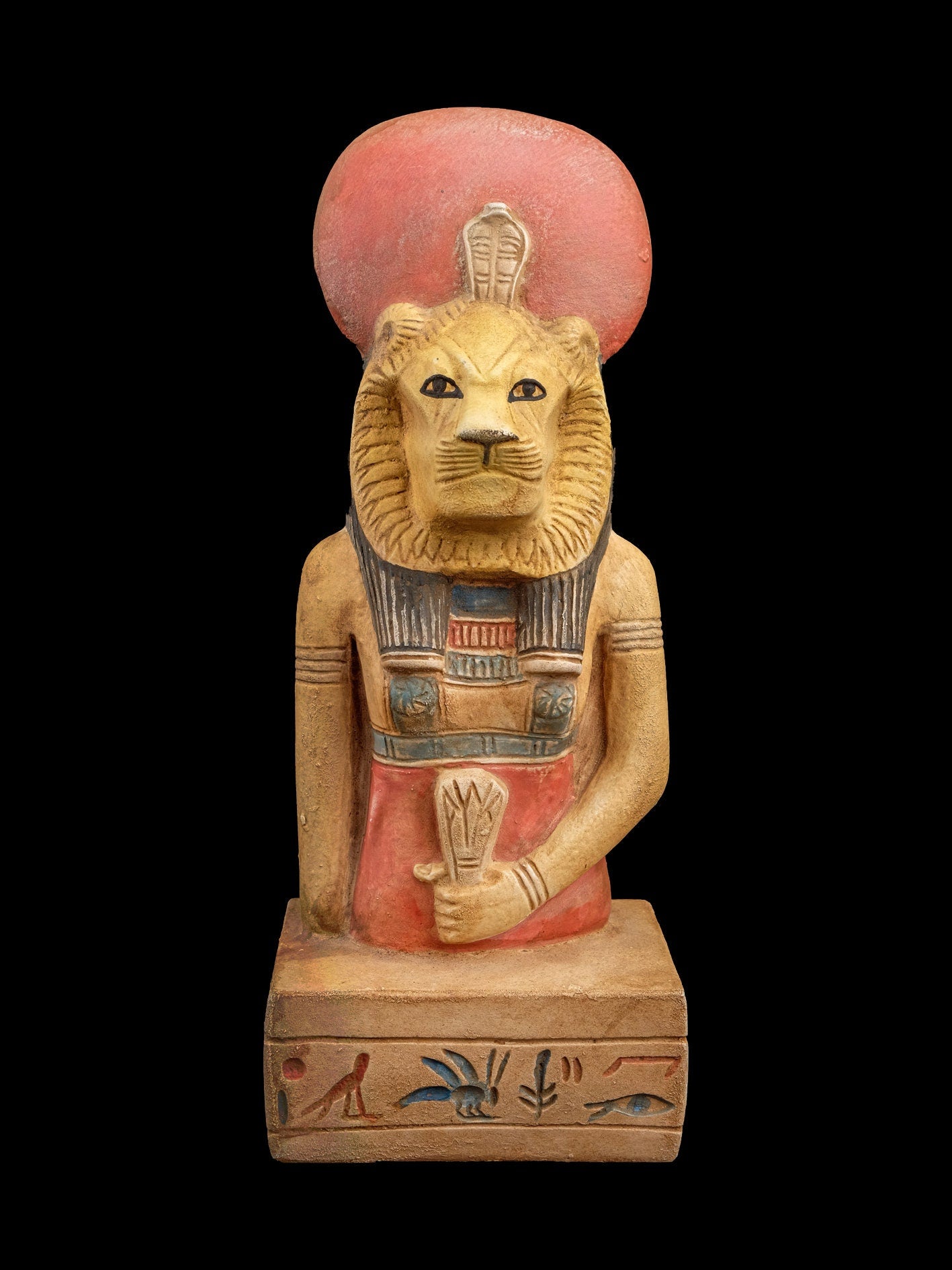 Unique Ancient Egyptian statue of Sekhmet, goddess of war Bust statue, heavy limestone hand crafted made in Egypt