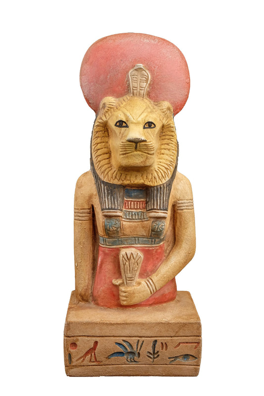 Unique Ancient Egyptian statue of Sekhmet, goddess of war Bust statue, heavy limestone hand crafted made in Egypt