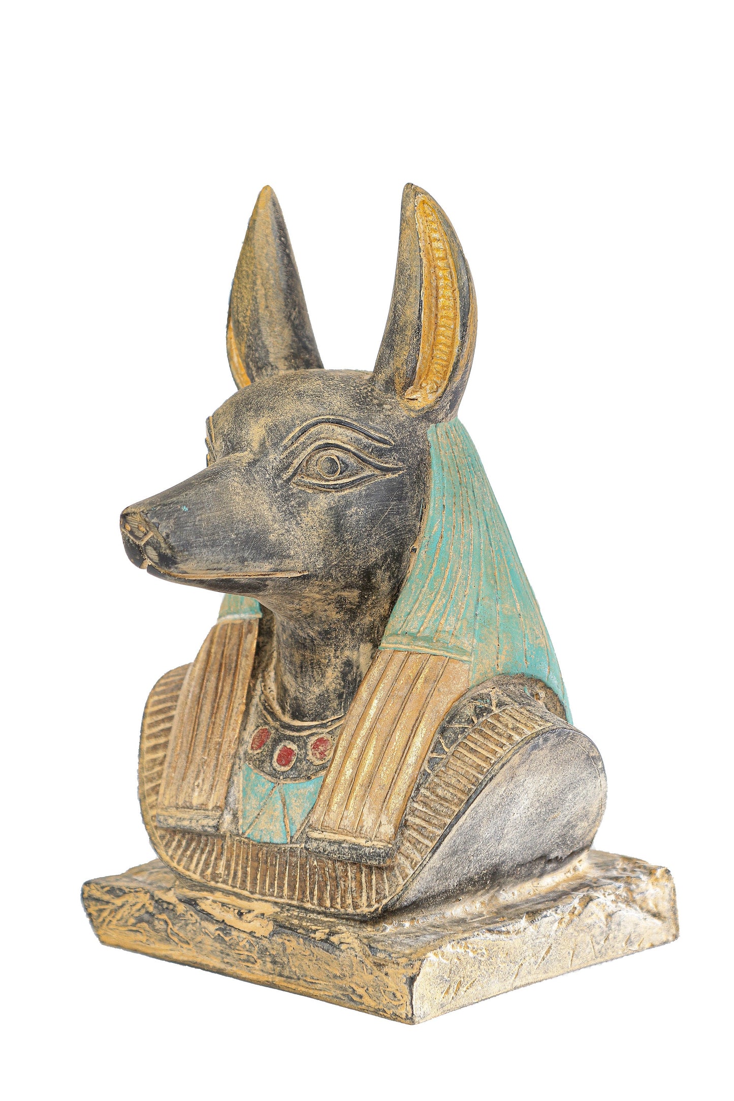 Amazing Anubis jackal Head the god of afterlife and mummification Replica Altar statue made with Egyptian soul