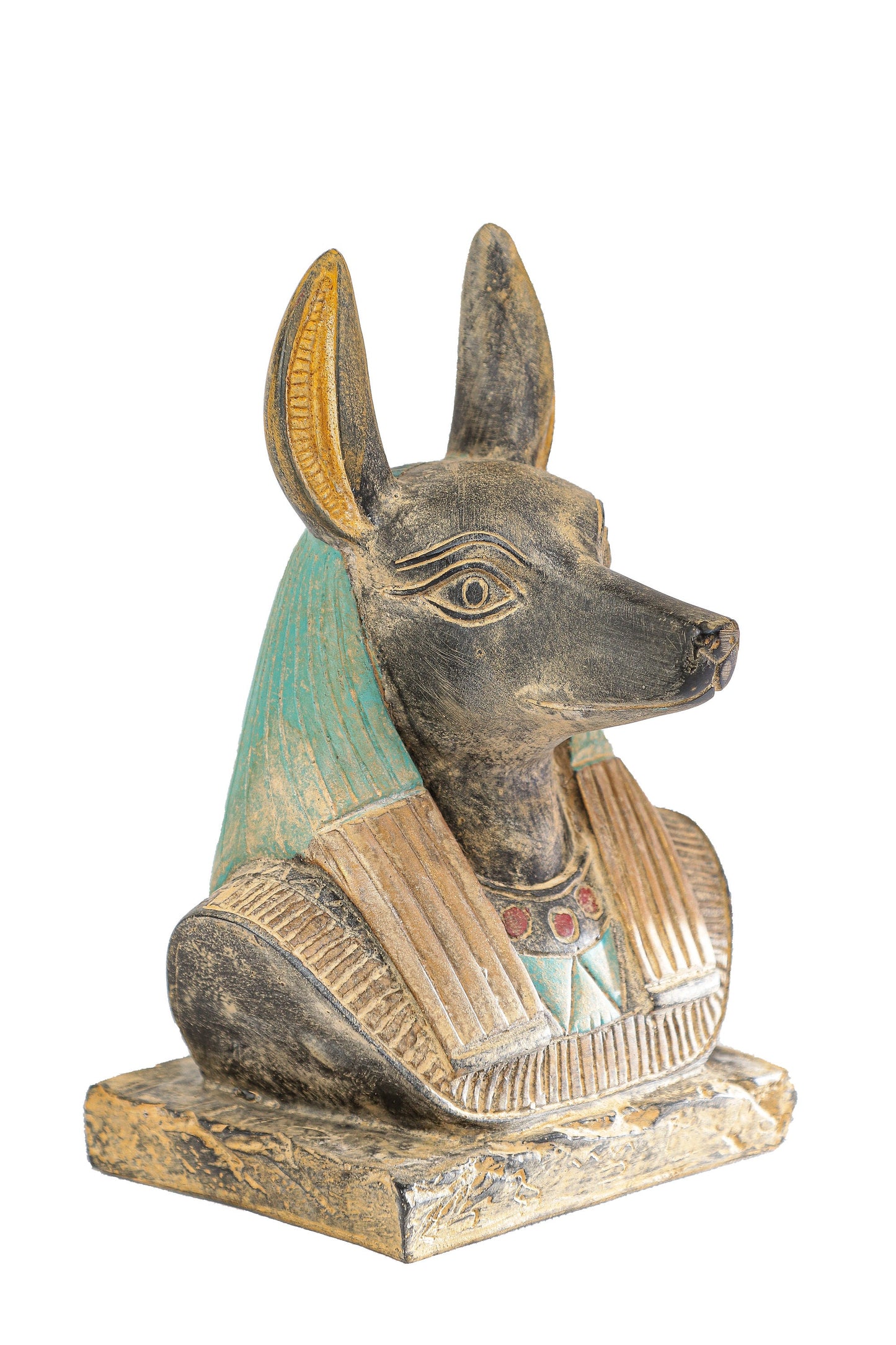 Amazing Anubis jackal Head the god of afterlife and mummification Replica Altar statue made with Egyptian soul