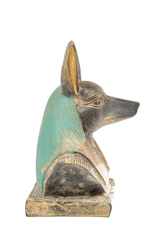 Amazing Anubis jackal Head the god of afterlife and mummification Replica Altar statue made with Egyptian soul