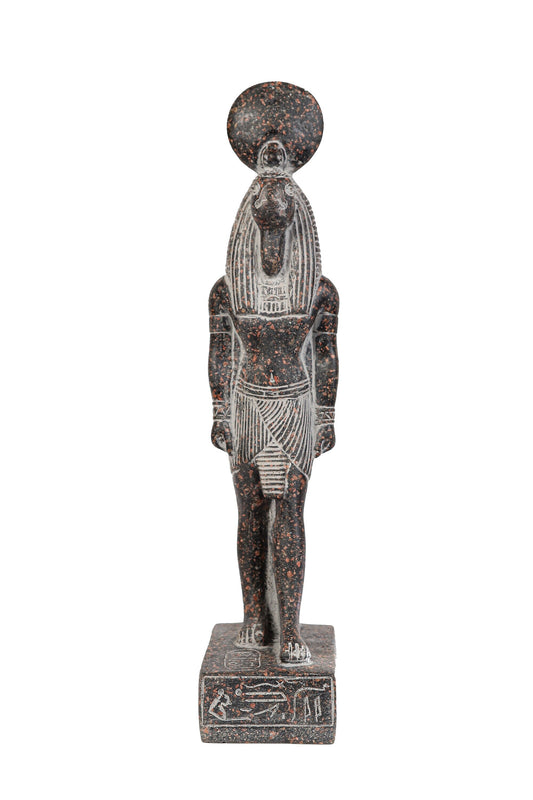 Ancient Egyptian statue of Thoth symbol of moon, magic, and master of knowledge . granite stone made in Egypt