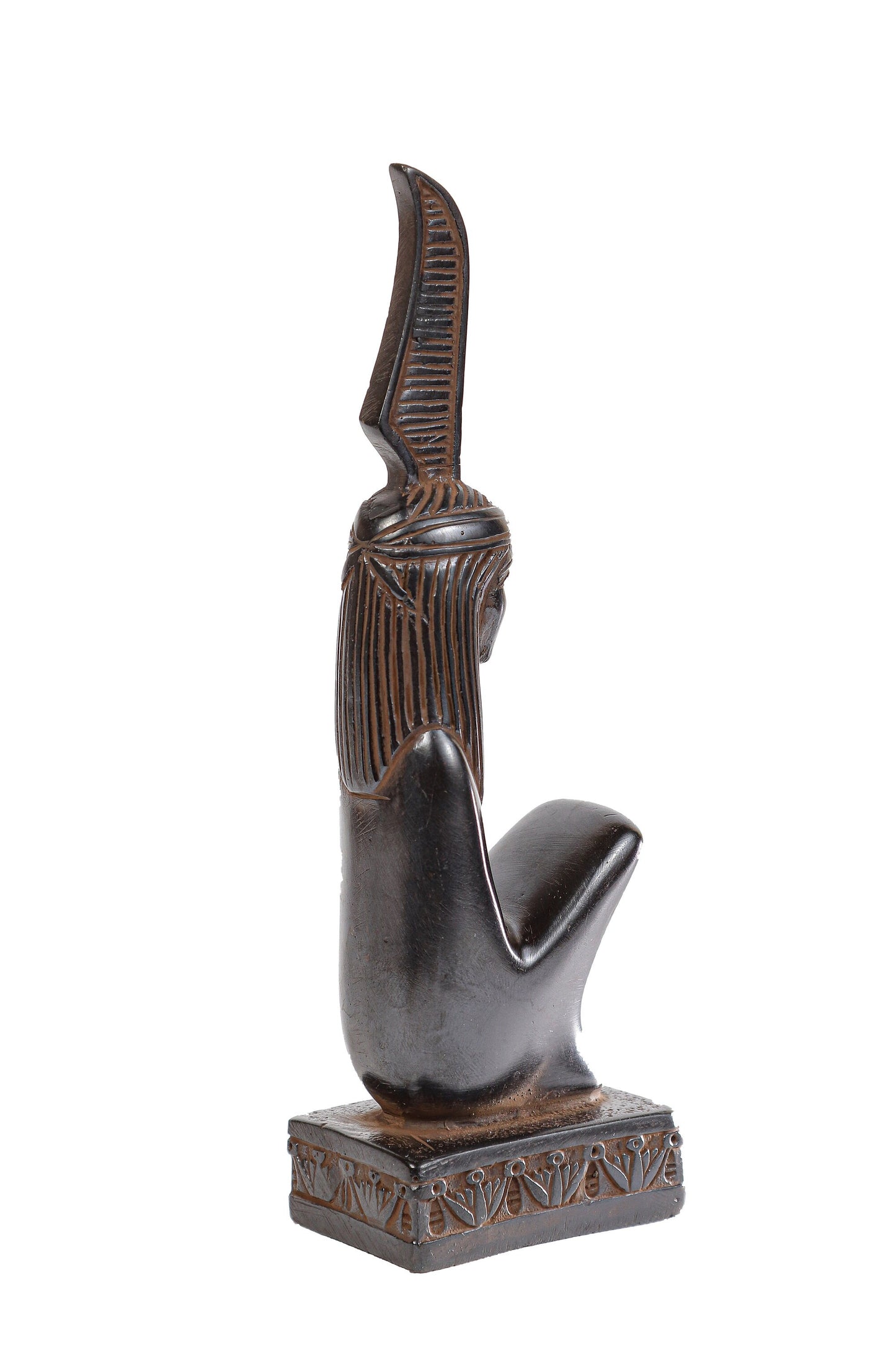 Unique ancient Egyptian statue Maat symbol of Balance and Truth black Figurine handmade Egyptian art Altar statue made in Egypt