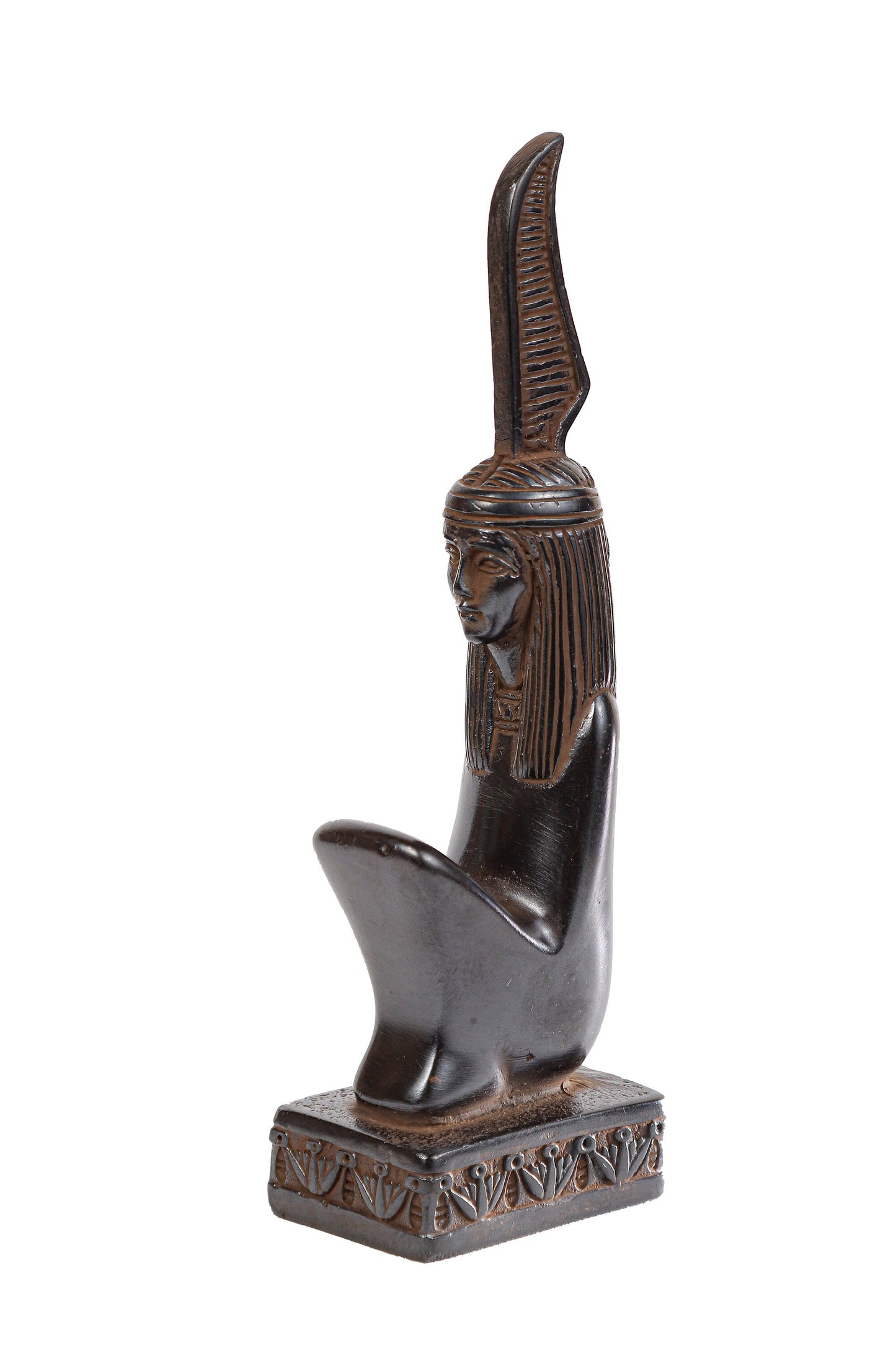 Unique ancient Egyptian statue Maat symbol of Balance and Truth black Figurine handmade Egyptian art Altar statue made in Egypt