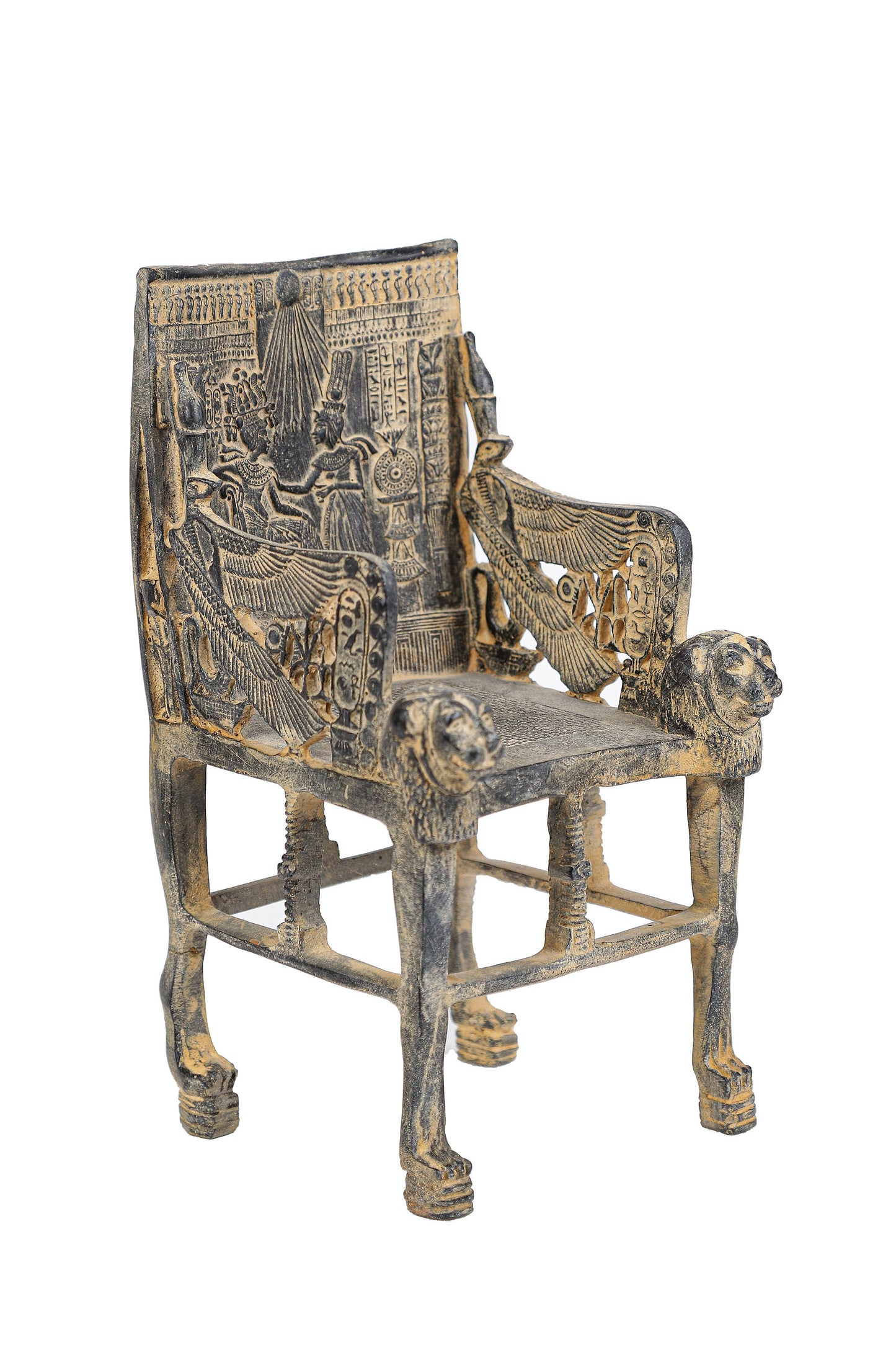 Gorgeous King Tutankhamun Throne - Egyptian decoration - old style Replica - handmade - made in Egypt